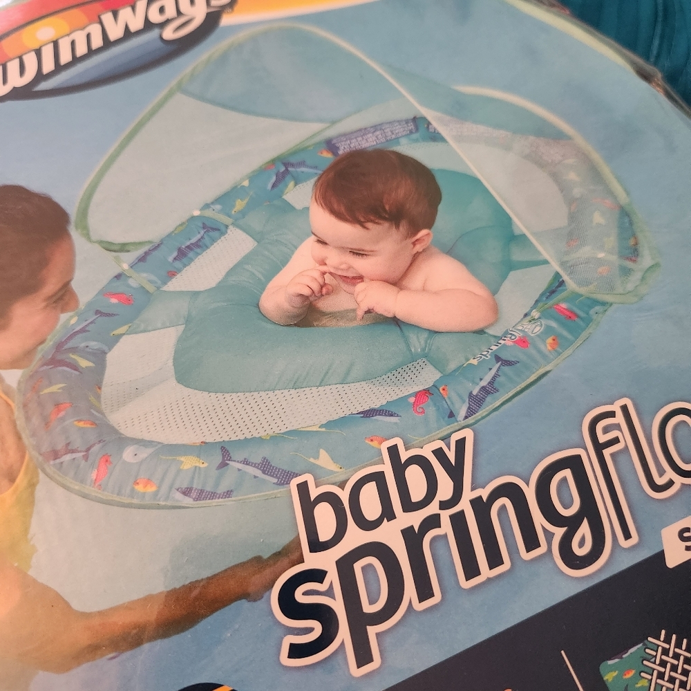 SwimWays Baby Spring Float with Sun Canopy (36in x 29in) NEW,
